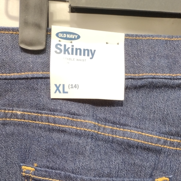 NWT Old Navy Skinny Pull On Jeans Girls 14 Blue Comfy Casual 90s Y2K - Picture 7 of 9